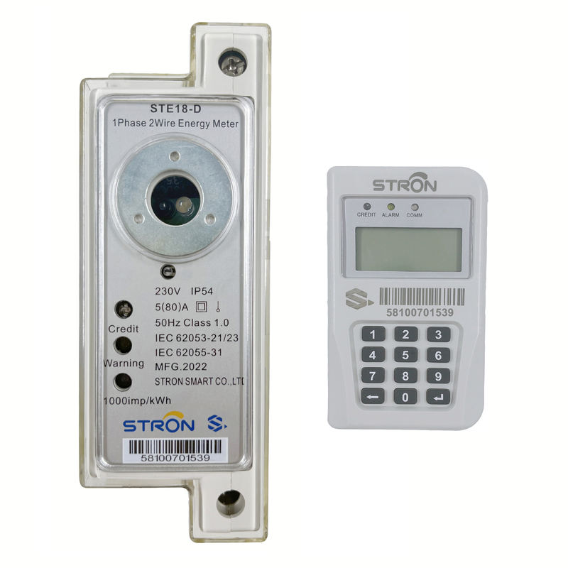 Stron STS Prepaid Din Rail однофазный цифровой счетчик энергии/электричества с двумя проводами