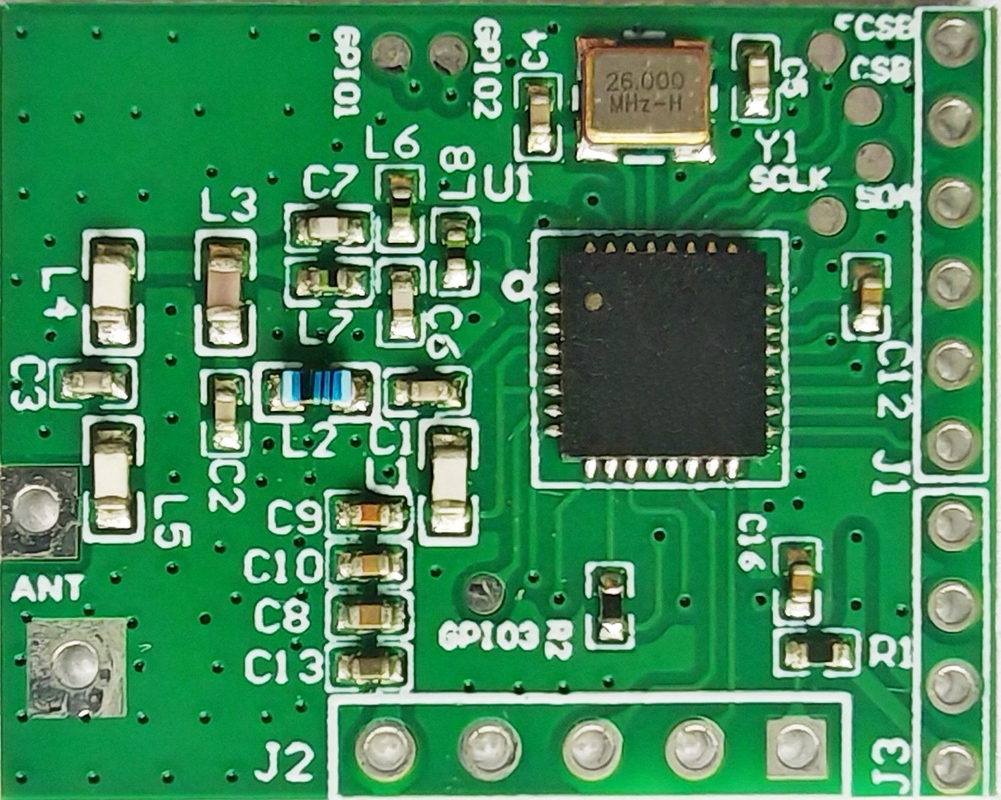 Беспроводной UART модуль BGRF2 Ультра-компактный: скорость 100 кбит/с, чувствительность -121 дБм и спящий режим 1 мкА