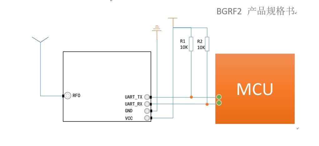 Беспроводной UART модуль BGRF2 Ультра-компактный: скорость 100 кбит/с, чувствительность -121 дБм и спящий режим 1 мкА