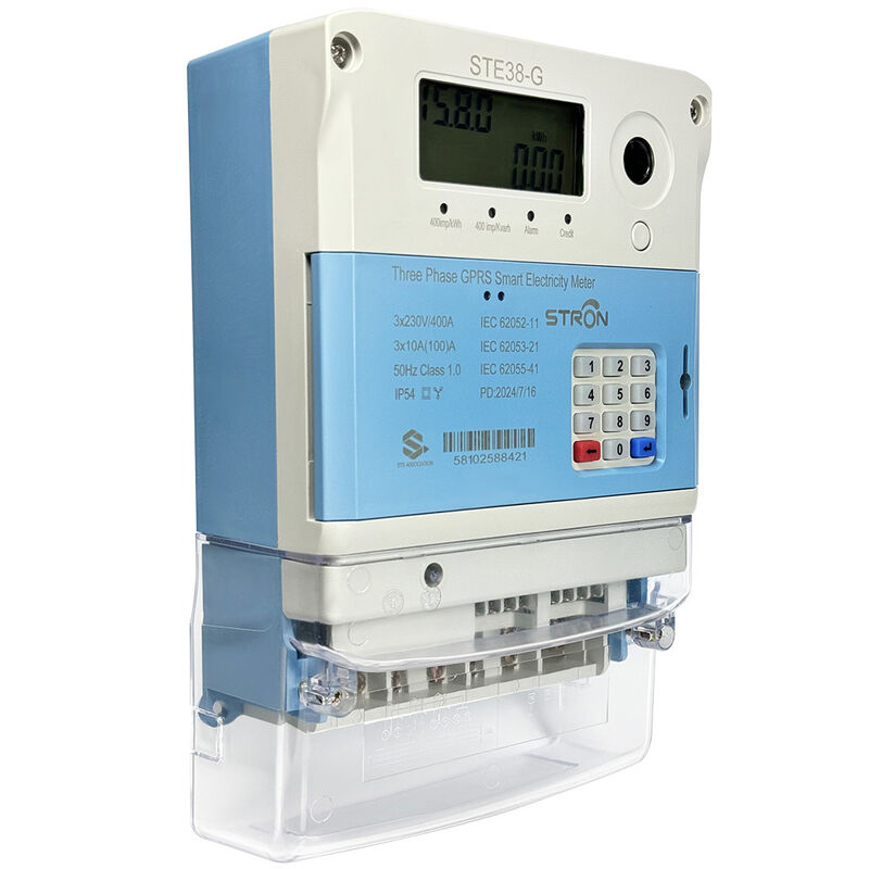 STS Smart GPRS Трехфазный предоплаченный счетчик электроэнергии CIU Безопасное зарядное устройство Токены ЖК-дисплей Легкая установка 1 класс точности