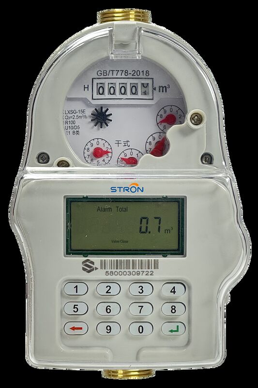 STRW240‐A STS Клавиатурный предоплаченный водомер DN15‐DN25 Латунь IP68 LoRa‐RF Дистанционное чтение Анти-тамор для бытовой коммерческой воды