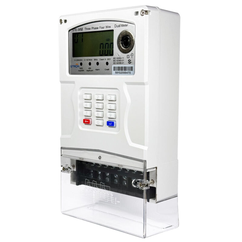 Smart Prepaid Electricity Meter supporting communication via 433RF for remote monitoring and management of electricity consumption