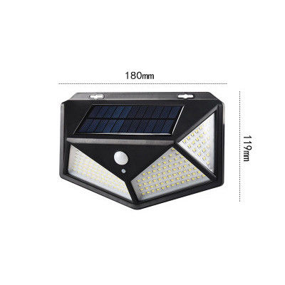 Света коридора индукции тела ламп стены 100LED двора солнечные на открытом воздухе